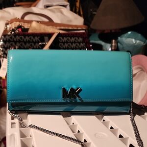 NWT Michael Kors Blue Ombre Clutch